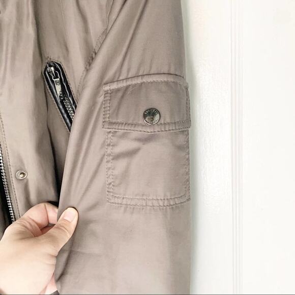 Laundry Shelli Segal Rain Parka Military Style Utility Jacket High Neck Small S - Picture 8 of 13